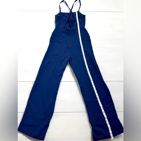 Brand: Forever 21, a jumpsuit, Navy blue, size M, 100% polyester. - Picture 4 of 13